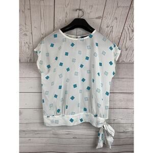 Vintage Size‎ 12 PETITE Haberdashery By Personal Blouse Short Sleeve made in USA